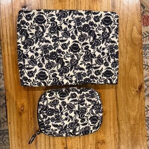 Vera Bradley Black and White Floral Laptop Case Set